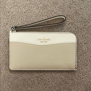 Kate Spade Lucy Colorblock Pebbled Leather Medium L-zip Wristlet